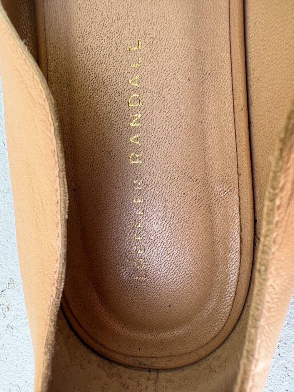 Loeffler Randall Nude Beige Leather Pointed Toe Ballet Flats Size 10 - Picture 6 of 13